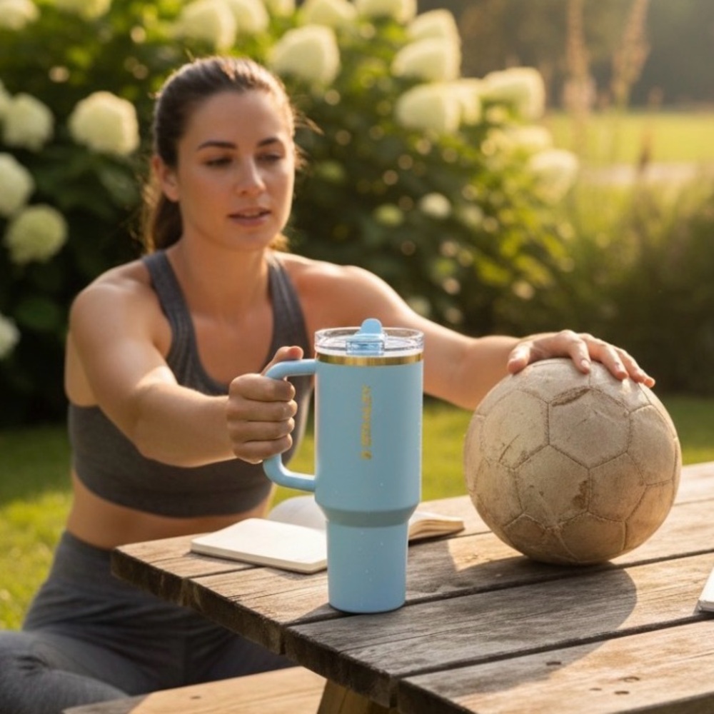 Messi Quencher Flip Straw 40oz Tumbler NWT